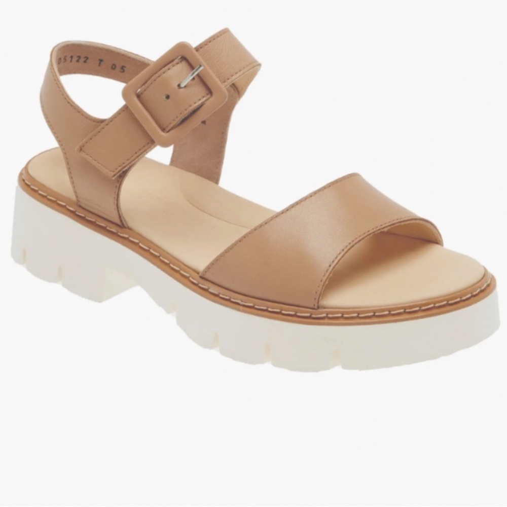 Paul Green Tan Sandals with Strappy Design and Comfort Fit